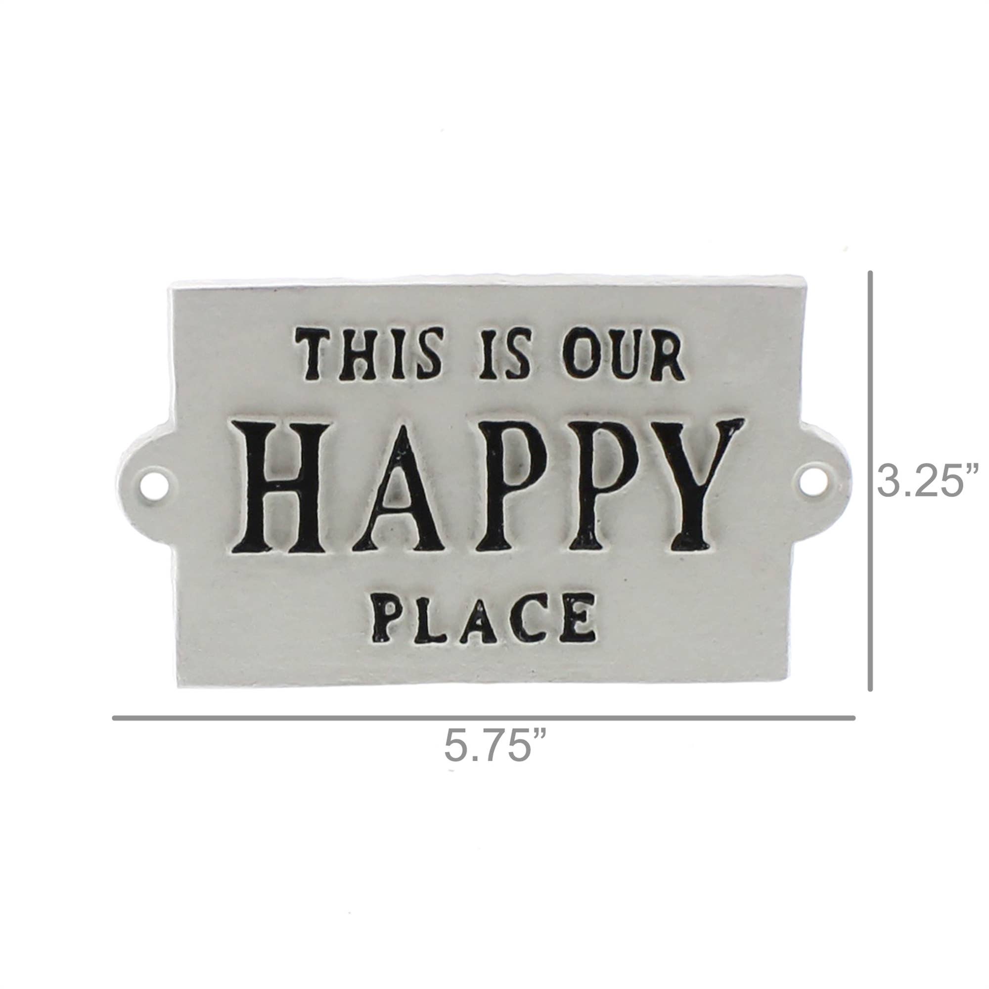 Cast Iron Sign - Happy Place Sign