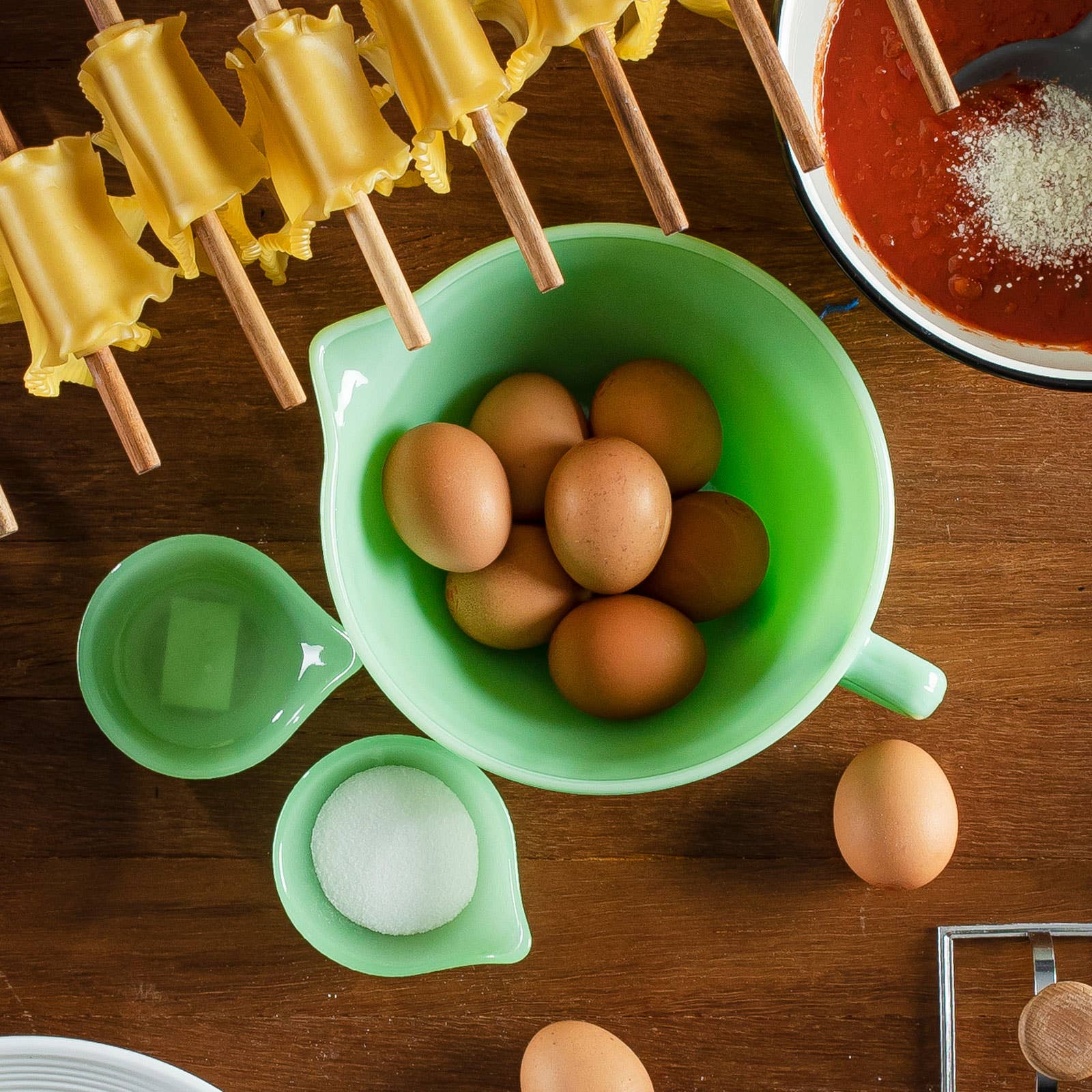 Jadeite Glass Collection Mixing Bowl