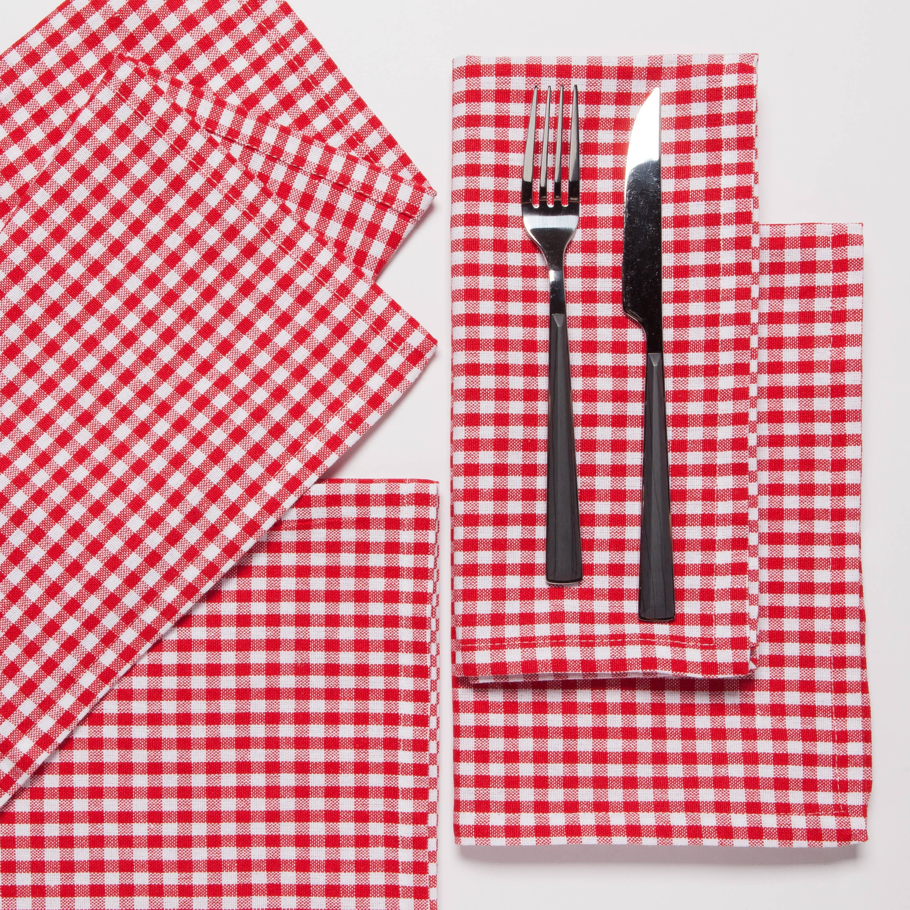 Red Gingham Napkins - Set of 4