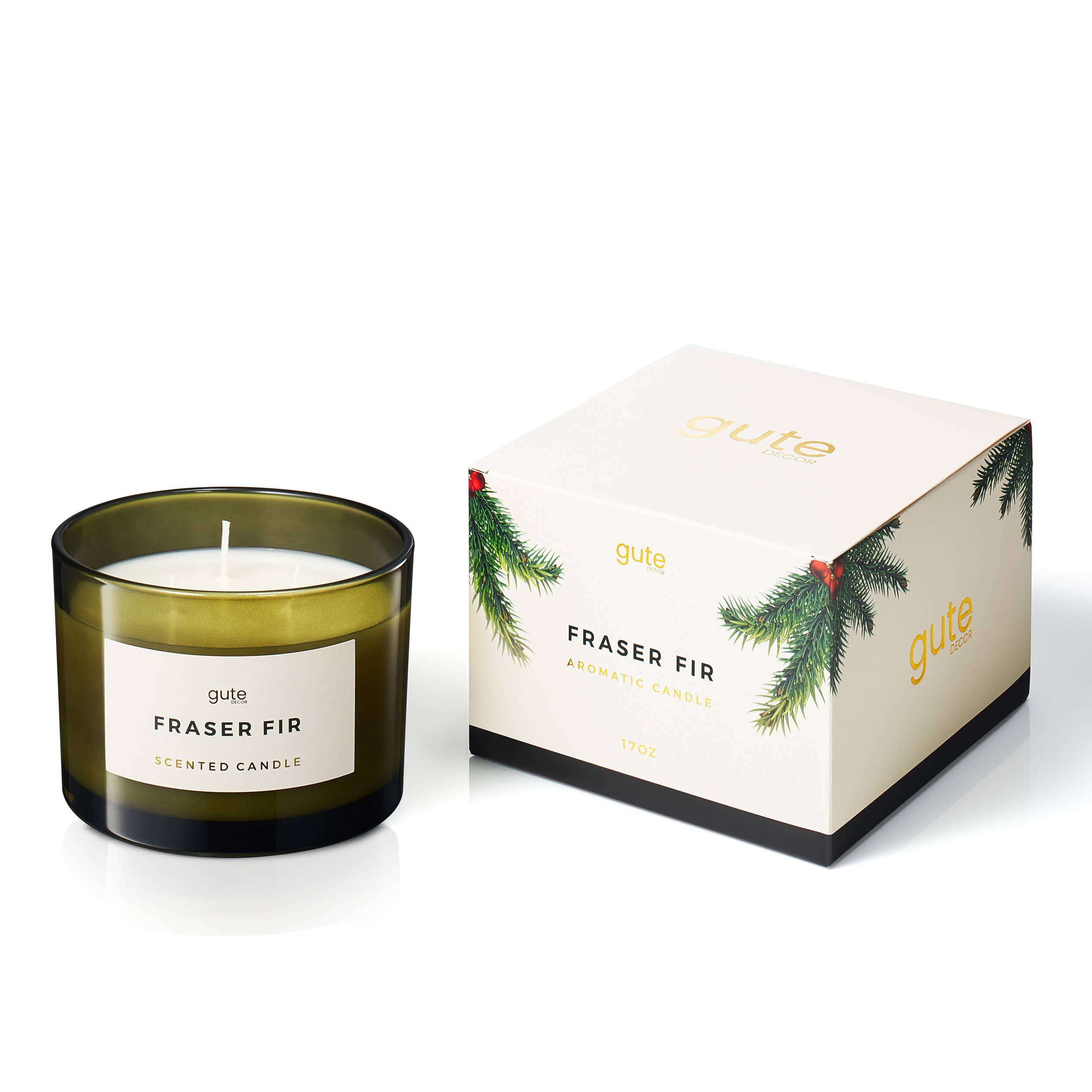 Fir 3-Wick Festive Scented Soy Candle 17oz