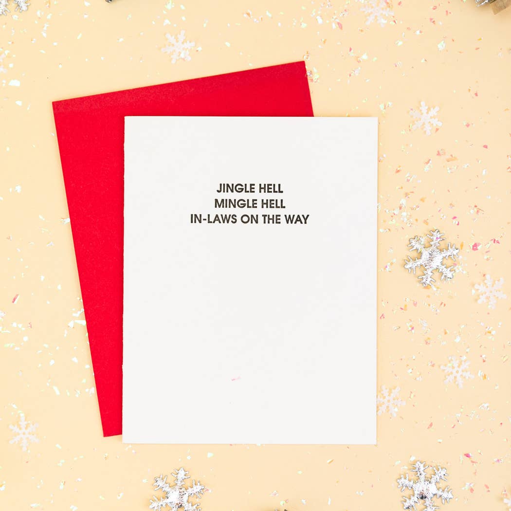 Jingle Hell  Letterpress Card