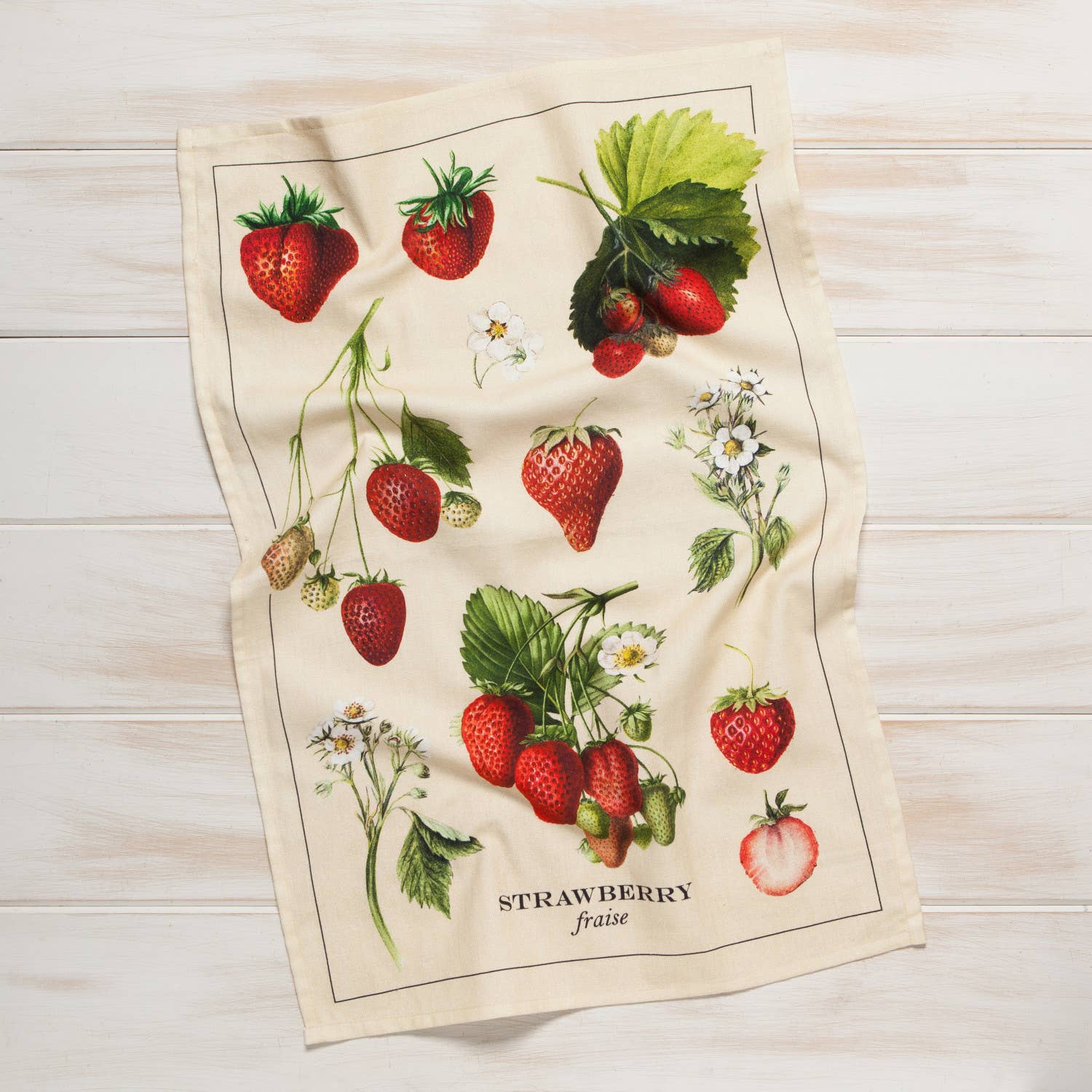 Vintage Strawberries Dishtowel