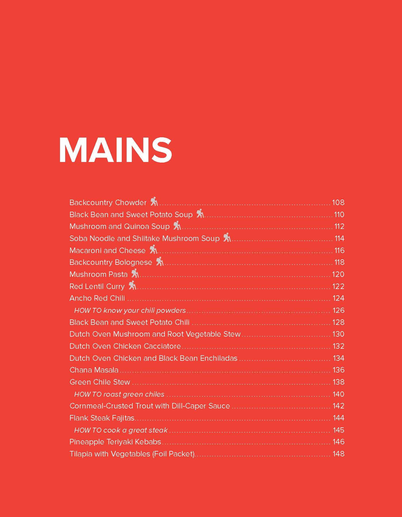 Image of page in book with table of contents.