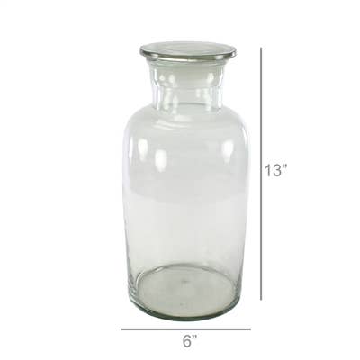 Pharmacy Jar with Stopper - Ex Lrg - Clear