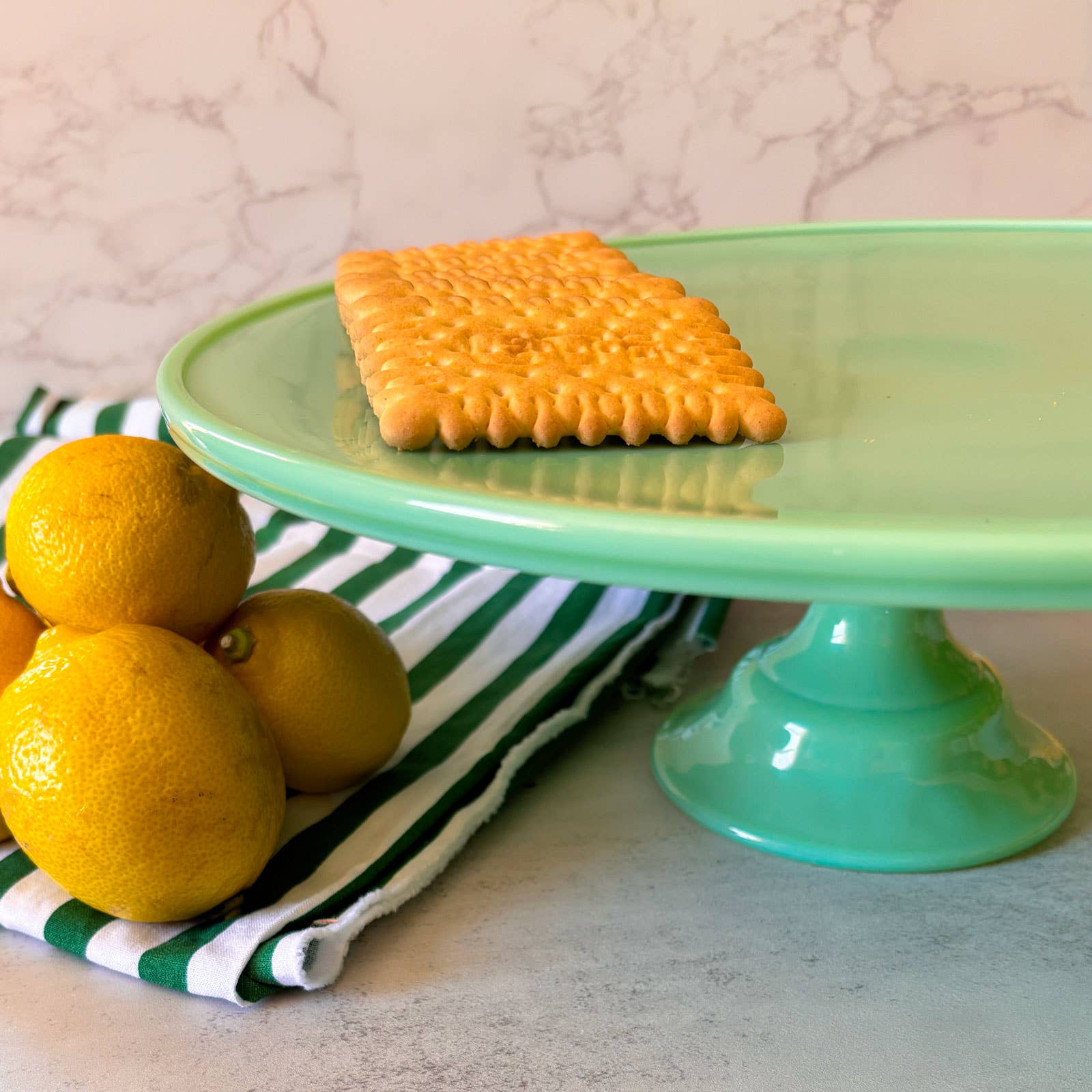 Jadeite Glass Collection Cake Stand