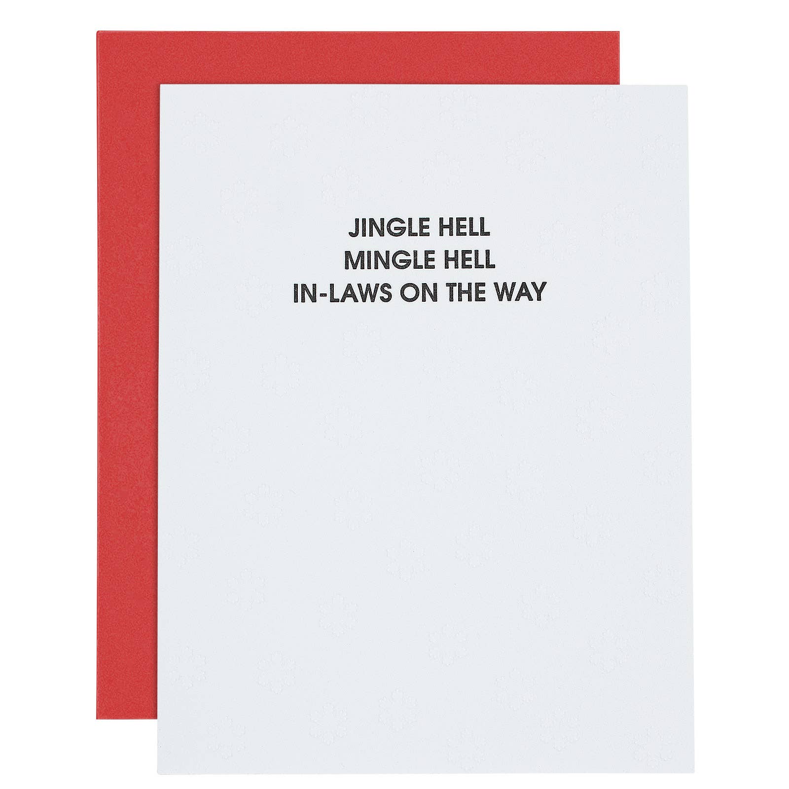 Jingle Hell  Letterpress Card