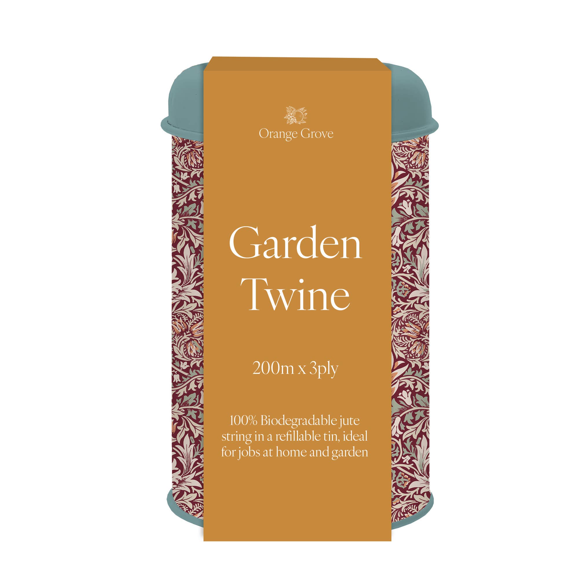 Garden Twine - Orange Grove William Morris Burgundy