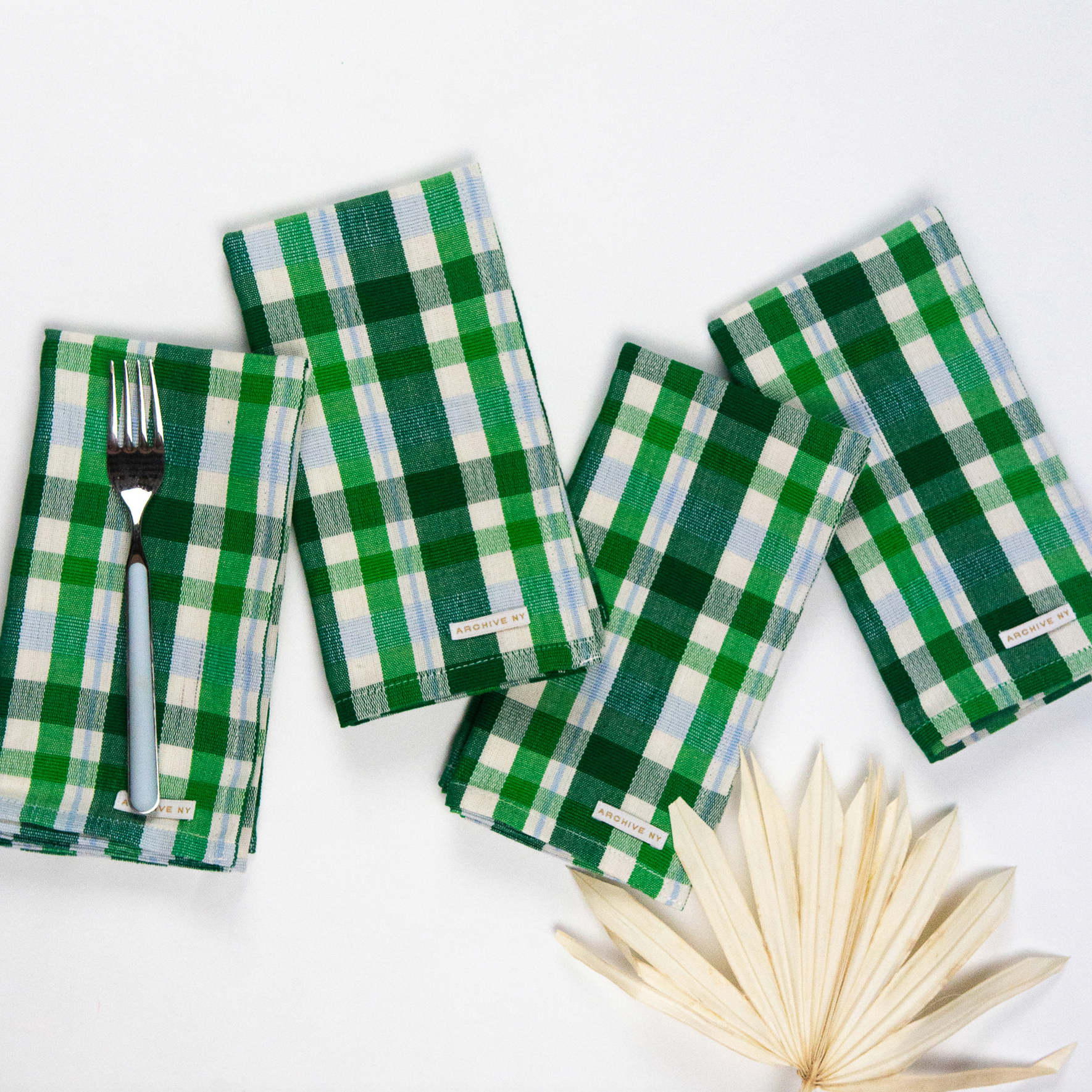 Josefina Plaid Dinner Napkins - Set of 4