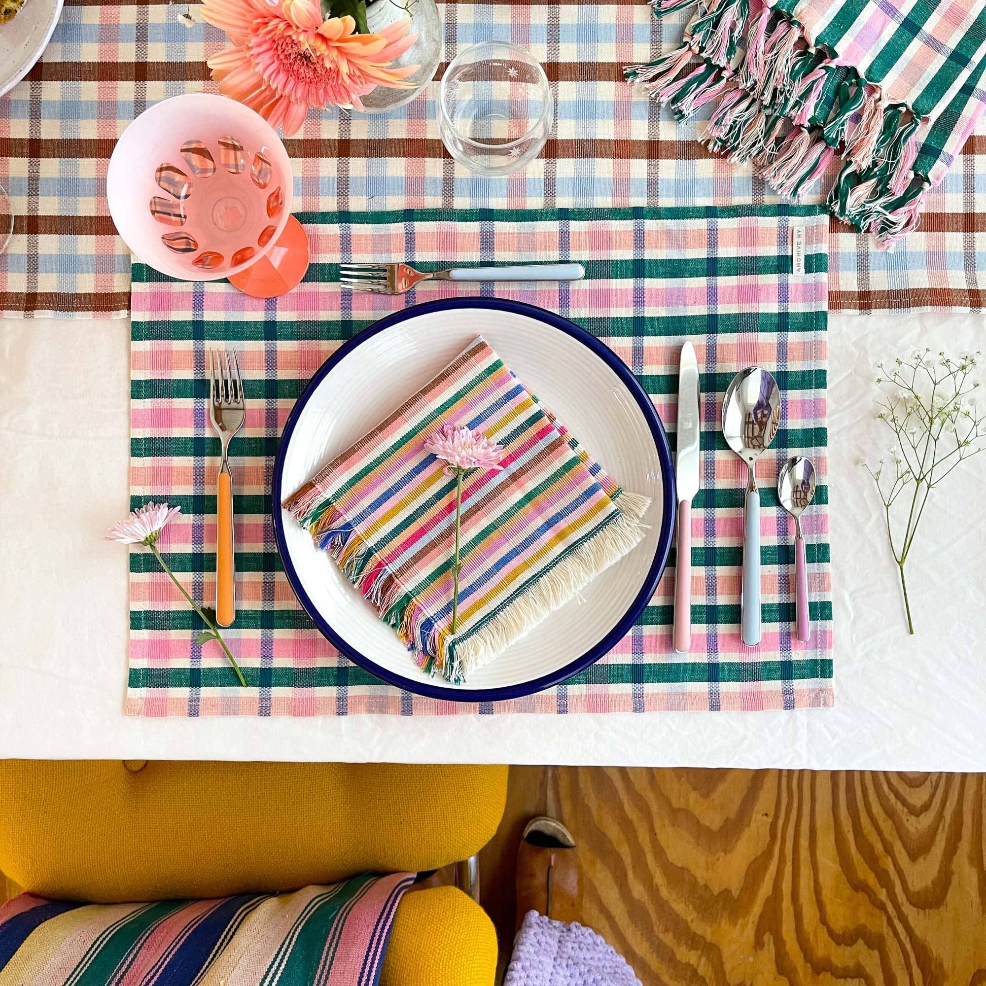 Lola Plaid Dinner Napkin