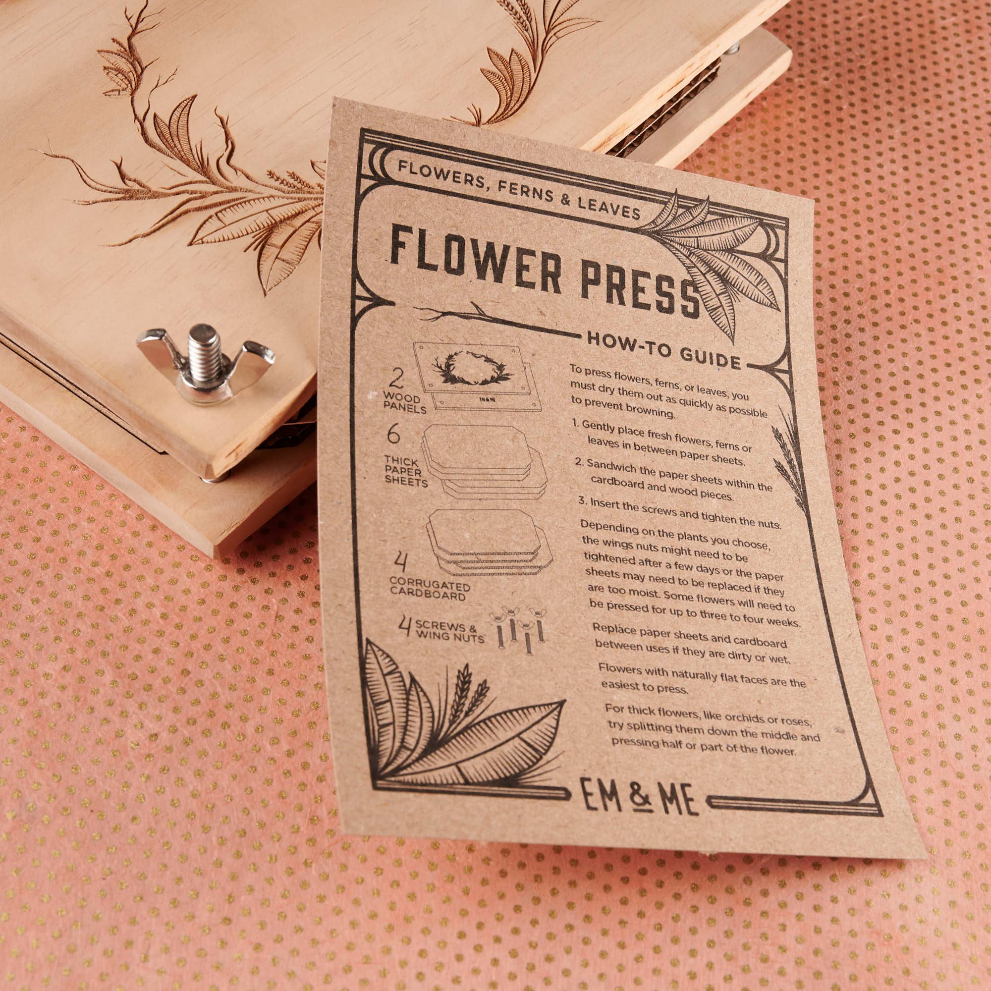 Botanical Heirloom Flower Press Kit