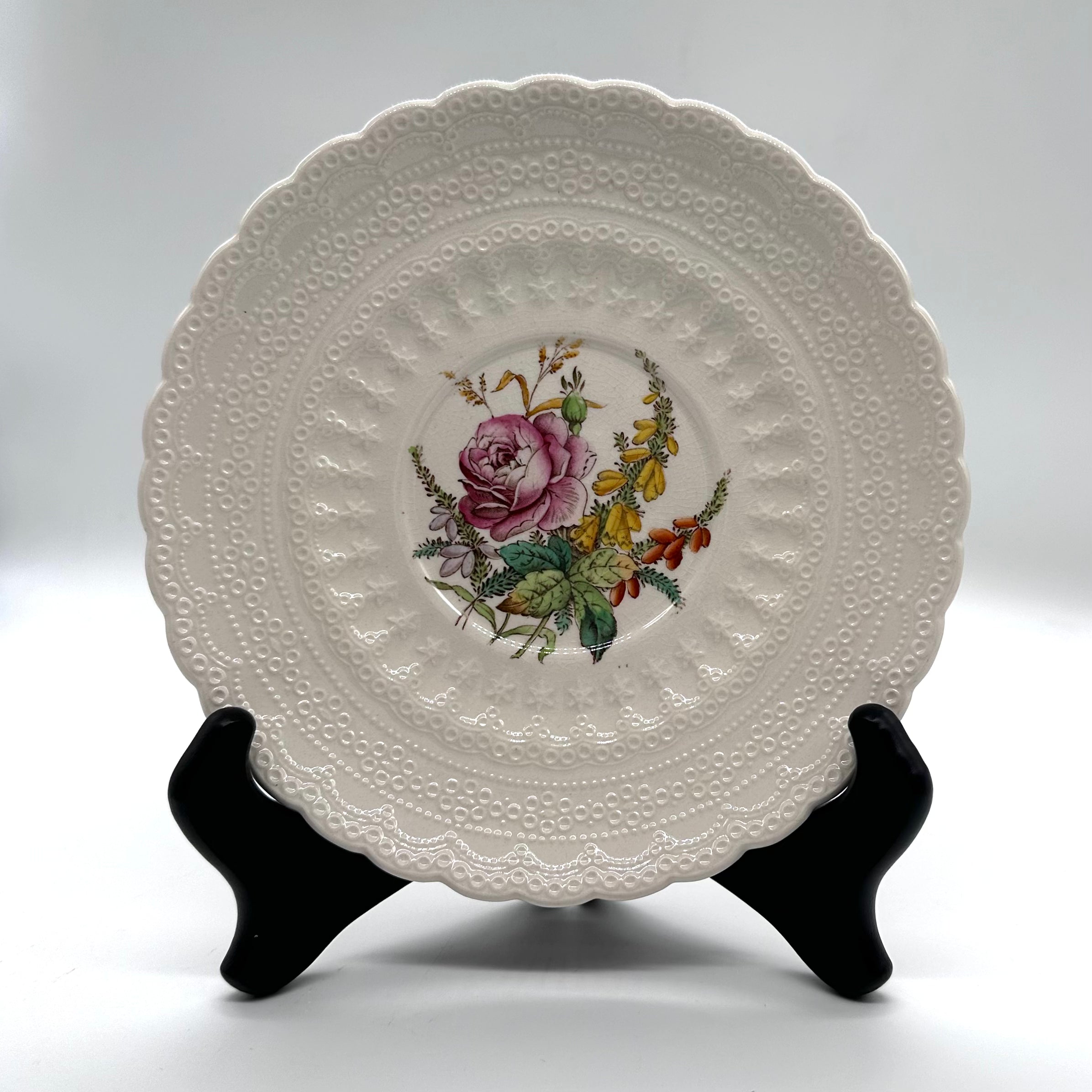 Vintage Small Plate  Heath & Rose by Spode- set of 4
