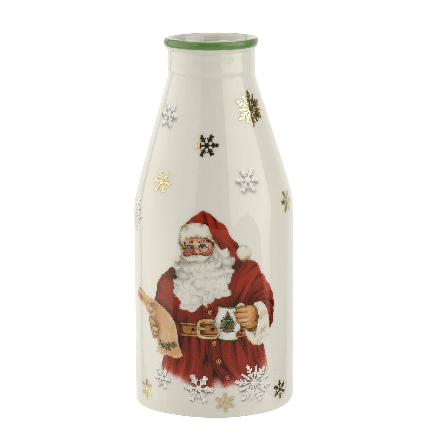 Spode Christmas Tree - Santa Cookies Plate and Milk Bottle