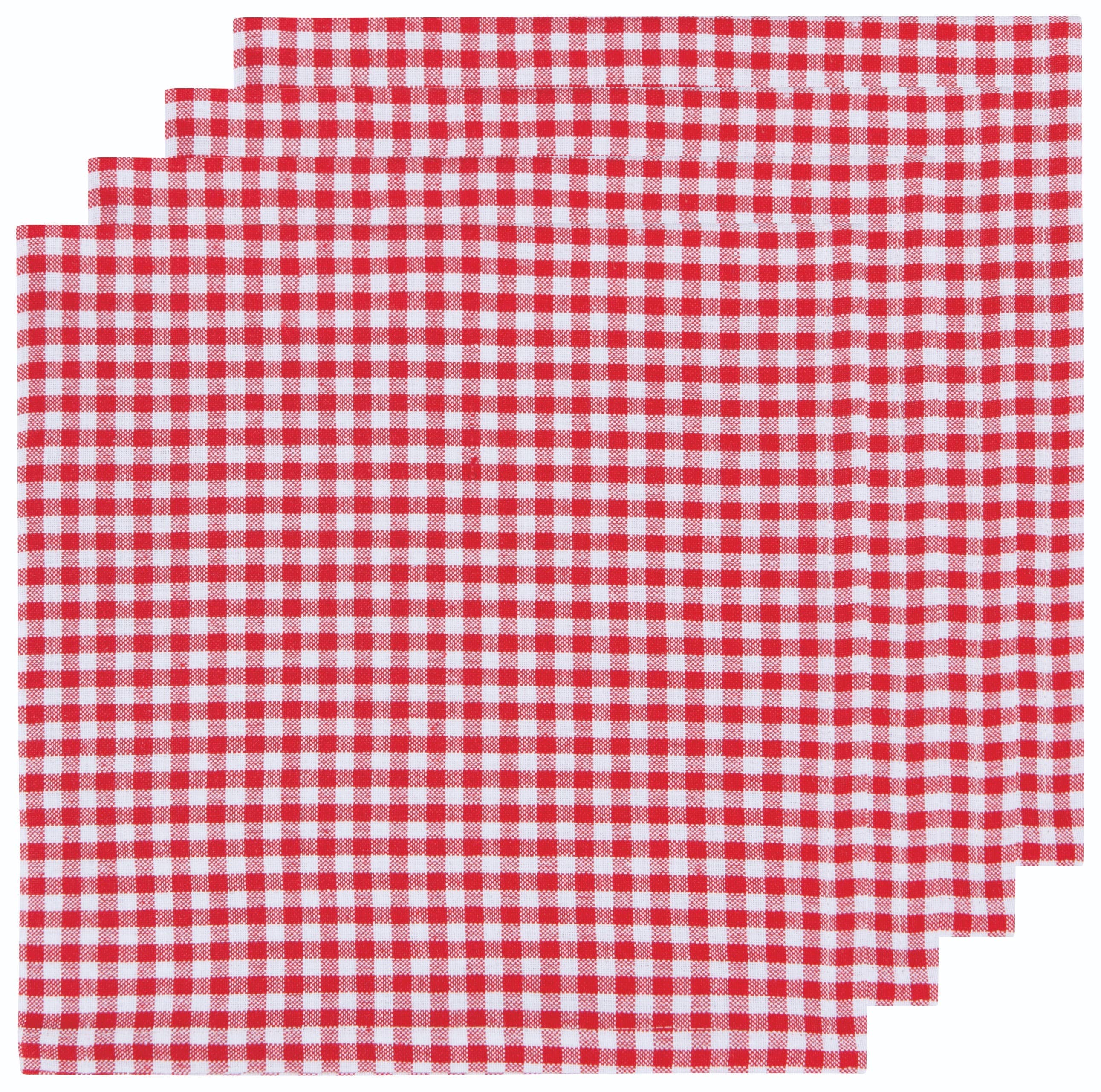 Red Gingham Napkins - Set of 4