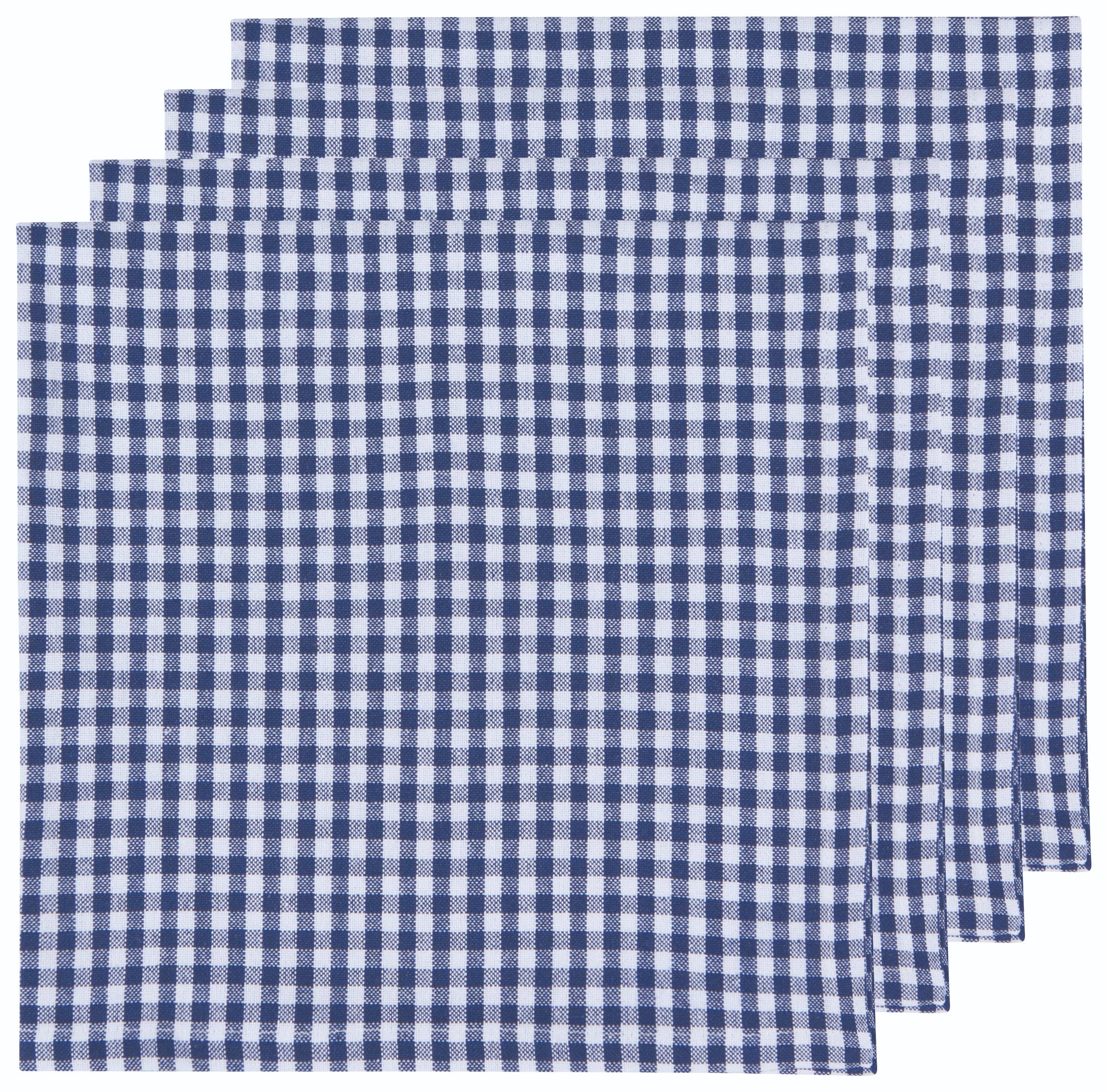 Blue Gingham Napkins- Set of 4