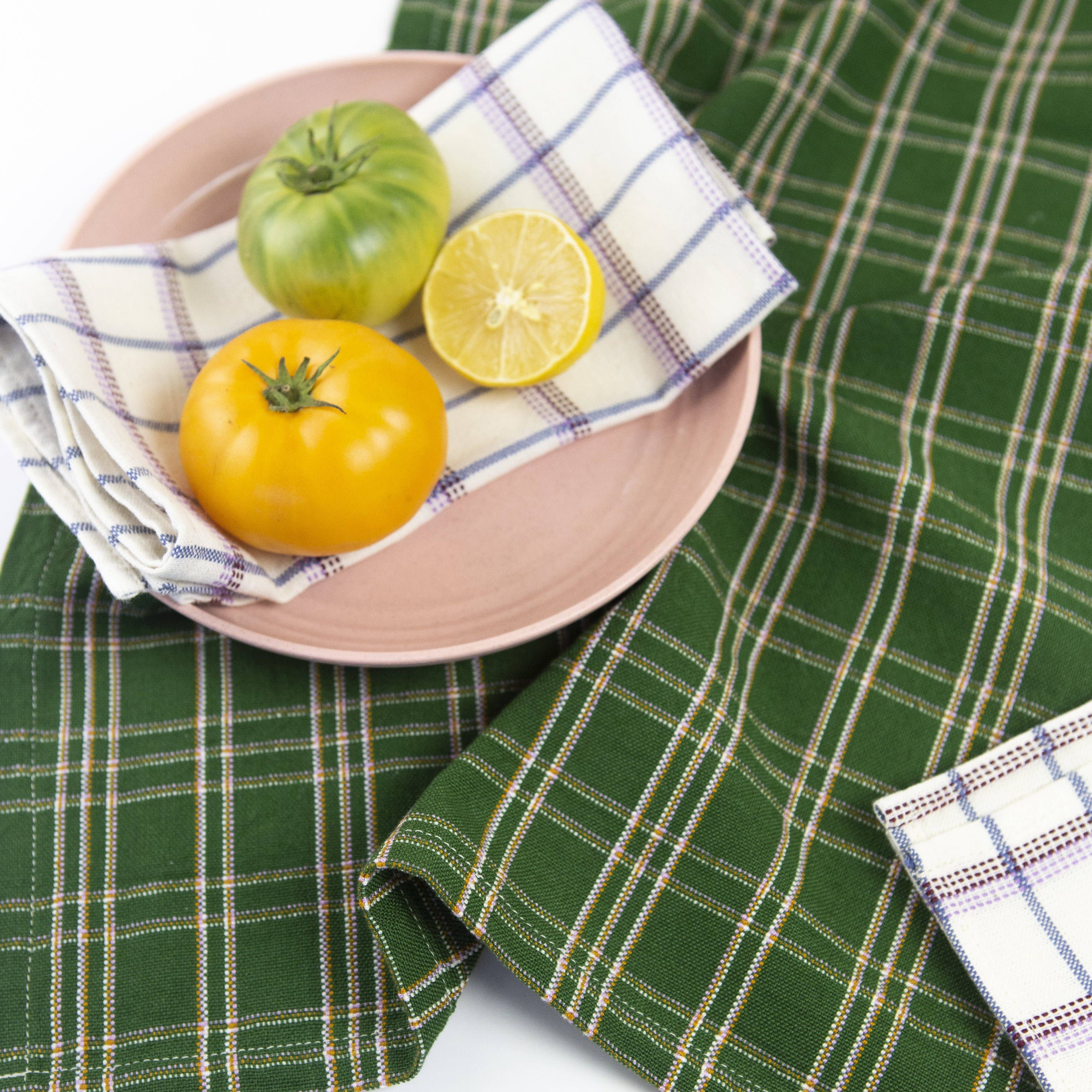 Set of 4 - Chiapas Plaid Forest Napkin