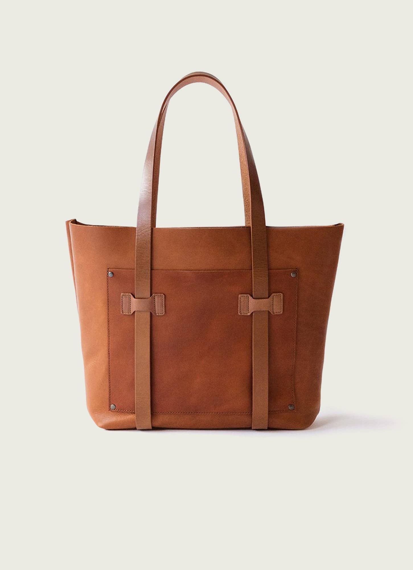 Large Leather Unisex Tote Bag