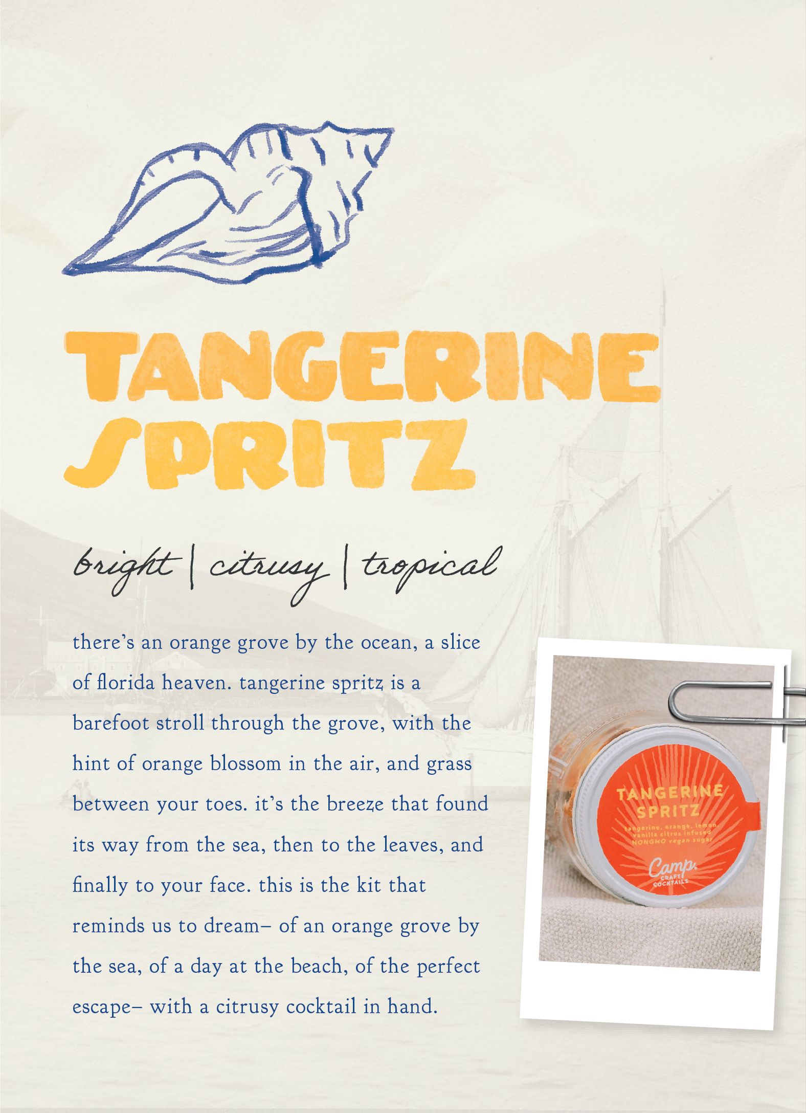 Camp Craft Cocktail - 16  oz Tangerine Spritz