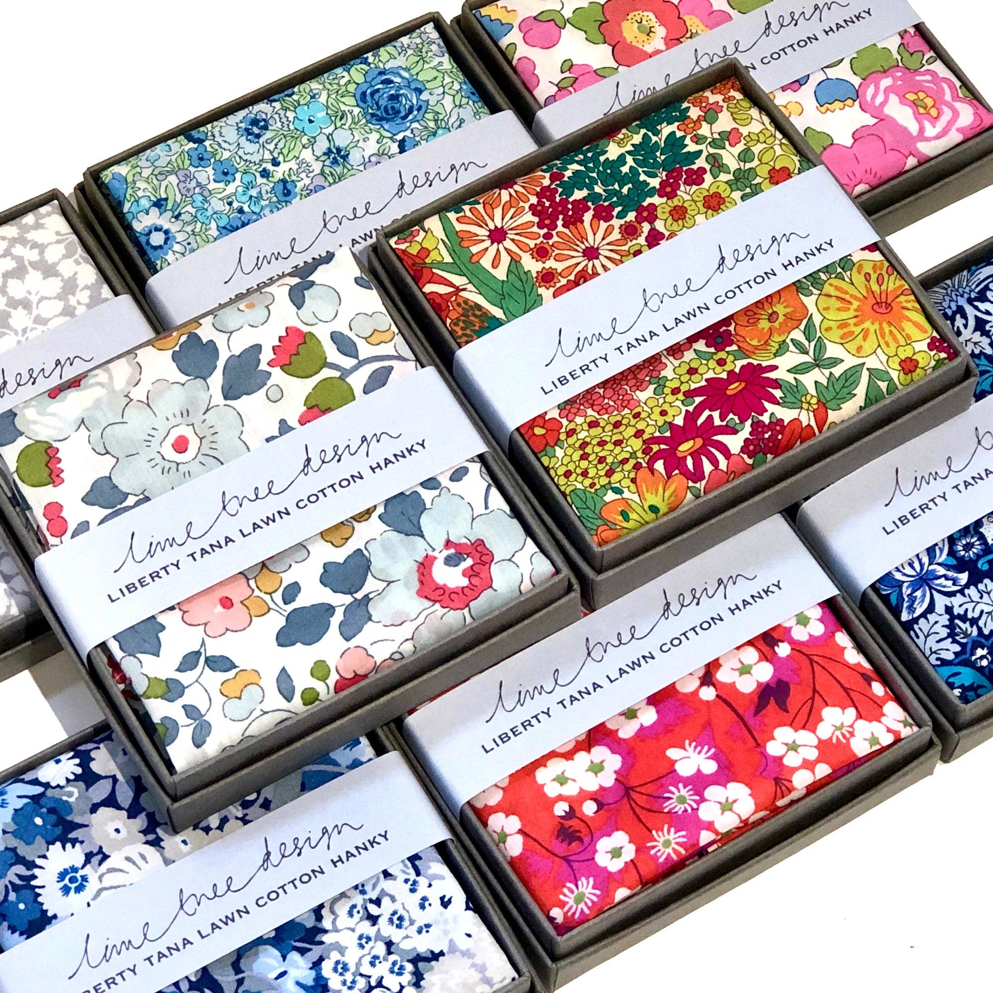 Single Boxed Hankies made with Liberty Fabric