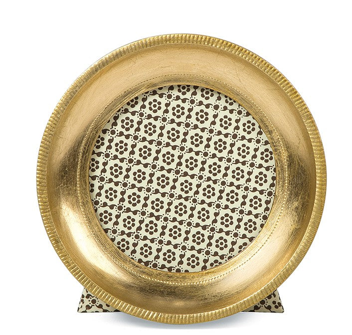 Gold Leaf Round Frame 3"