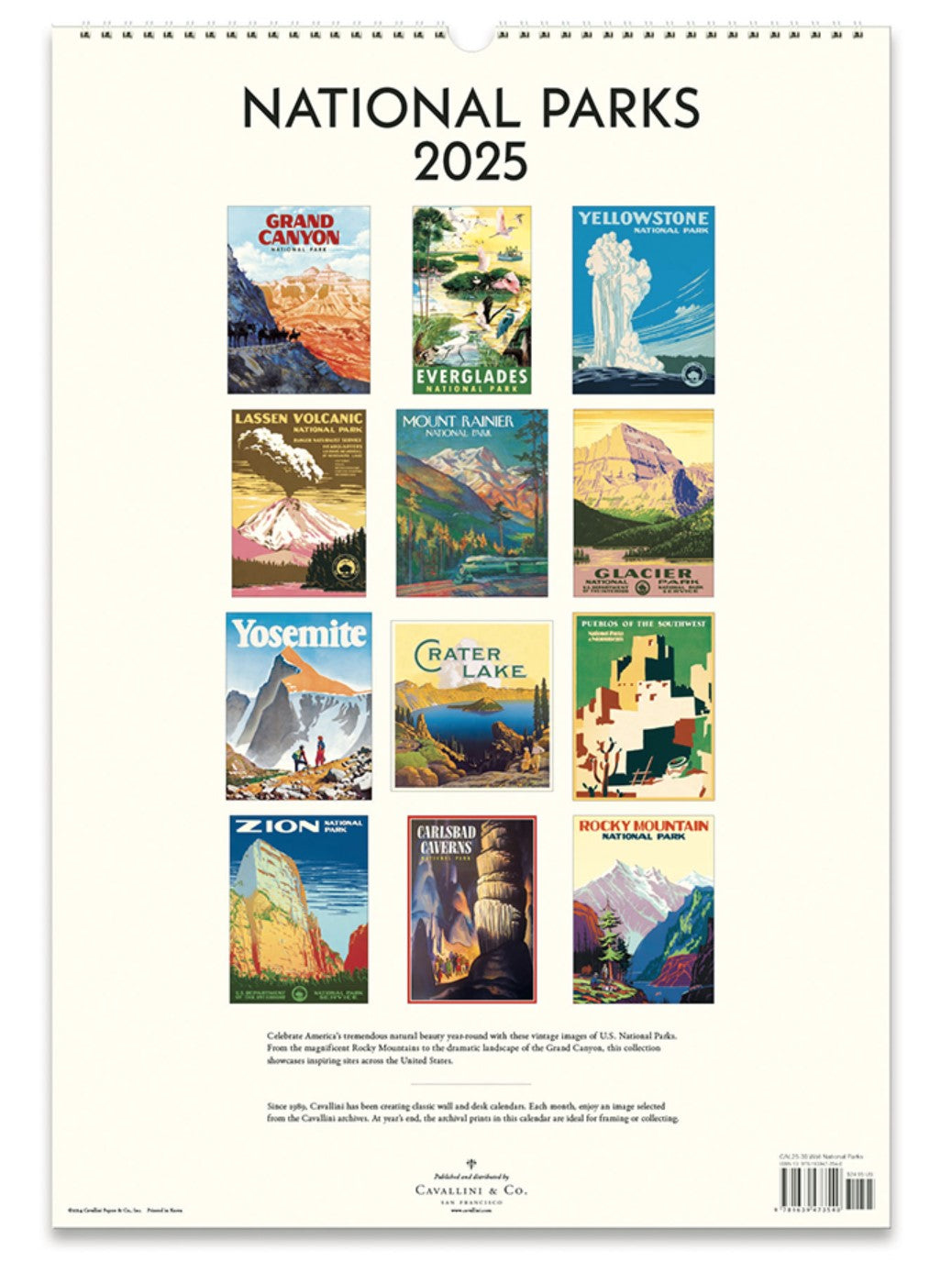 National Park Wall Calendar