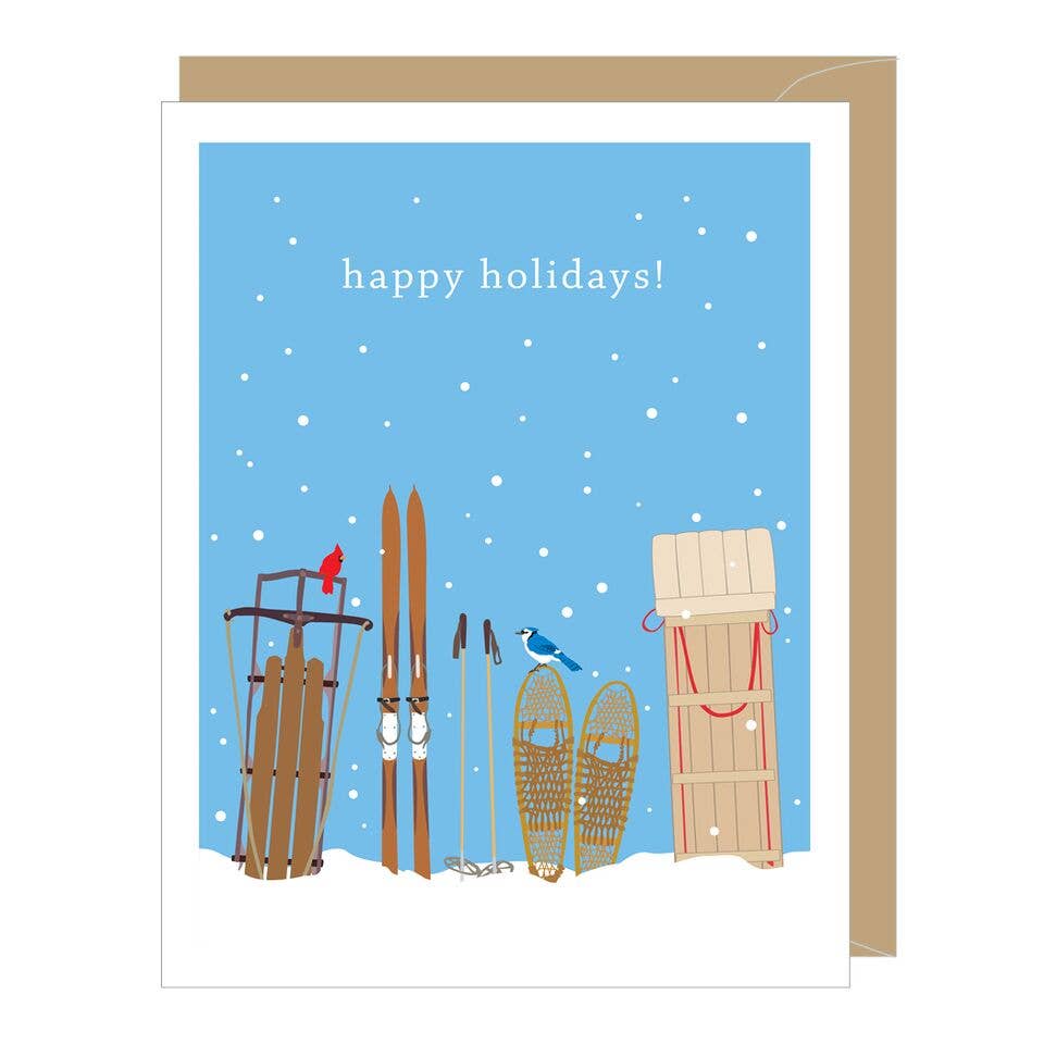 Winter Sleds Holiday Card