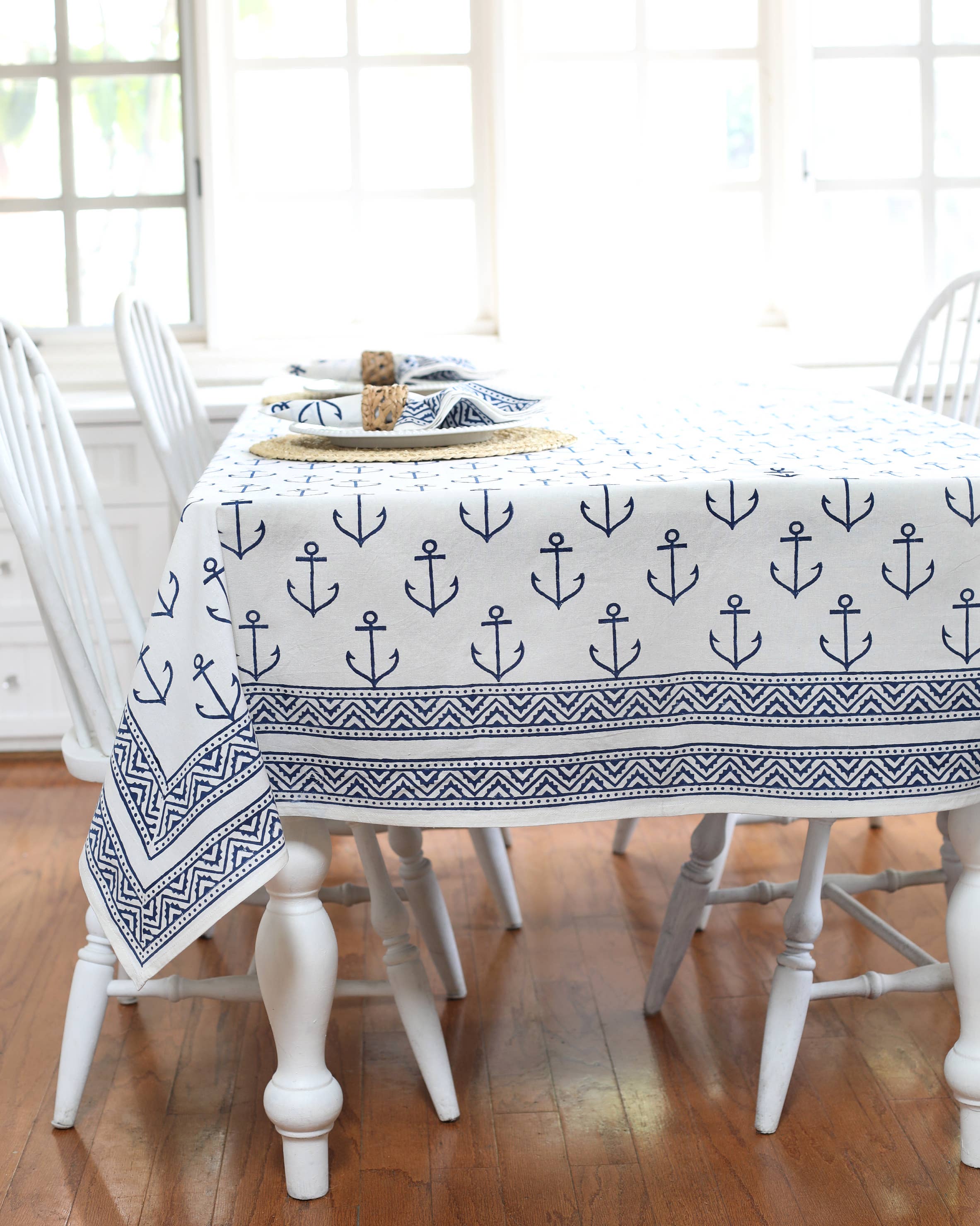 Tablecloth Blue Anchor
