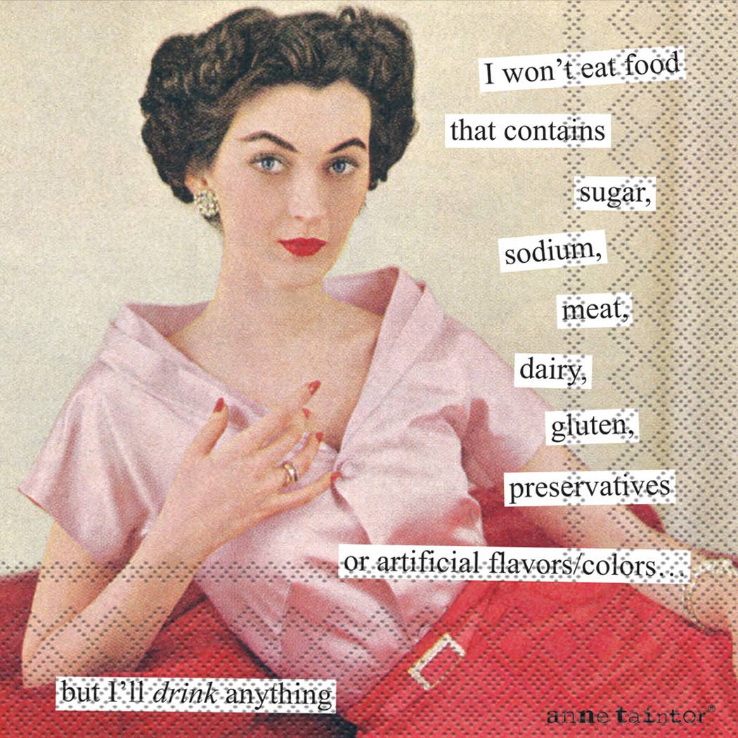 Paper Cocktail Napkins Pack of 20 Anne Taintor I Won't Eat