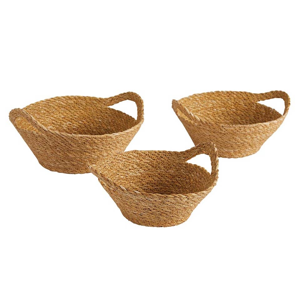 Seagrass Decor Baskets- Set of 3