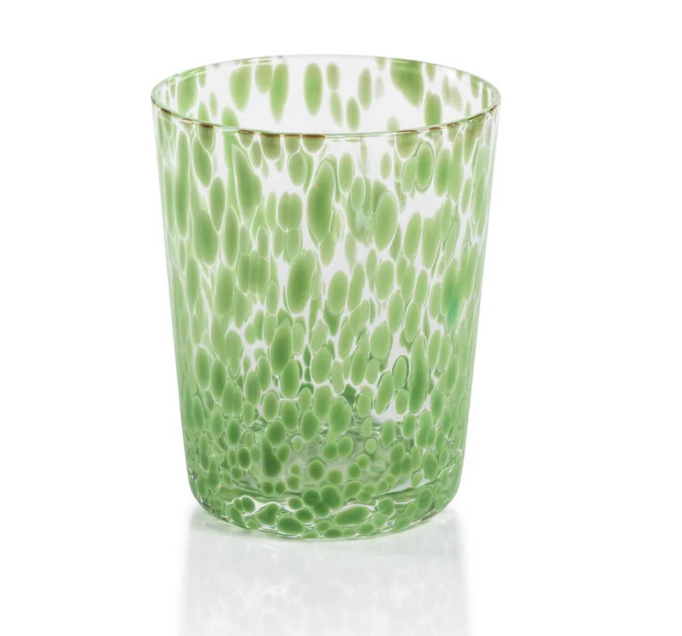 Gigi Speckled Glassware - Green - Tumbler