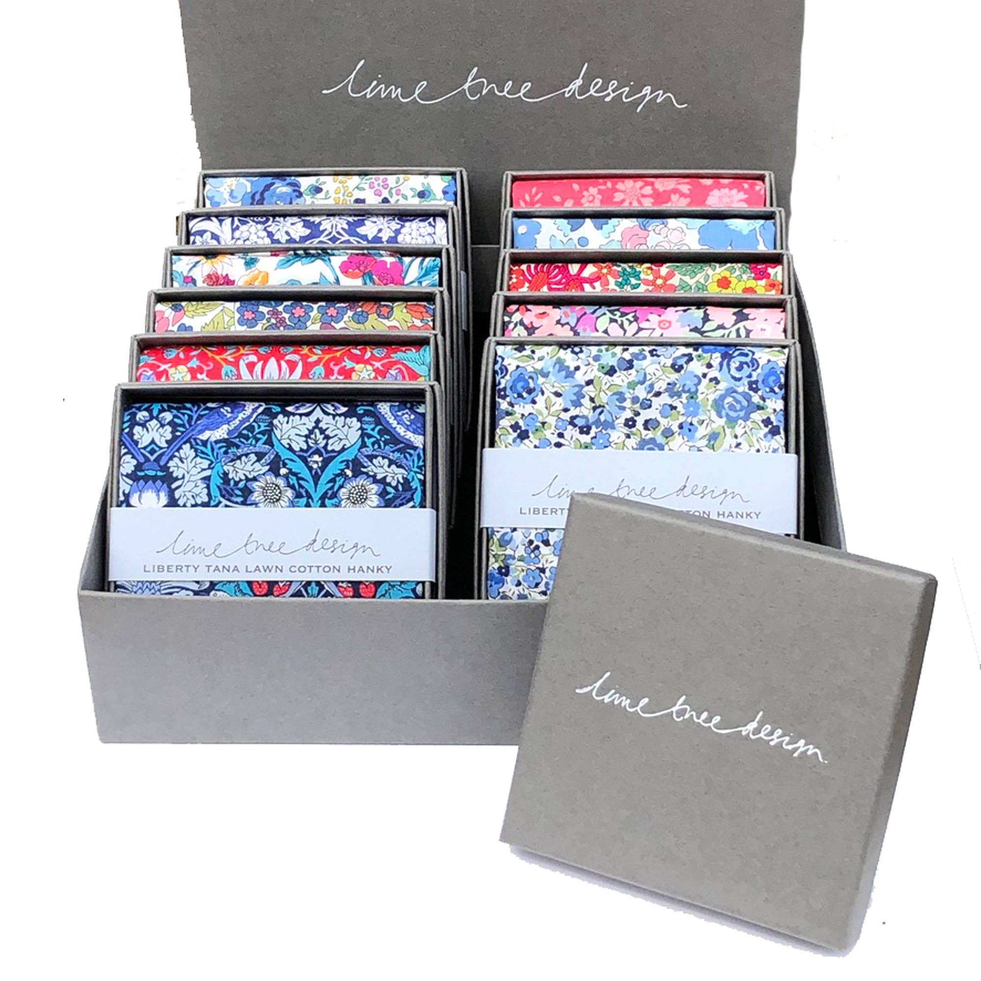 Boxed Hanky made with Liberty Fabric